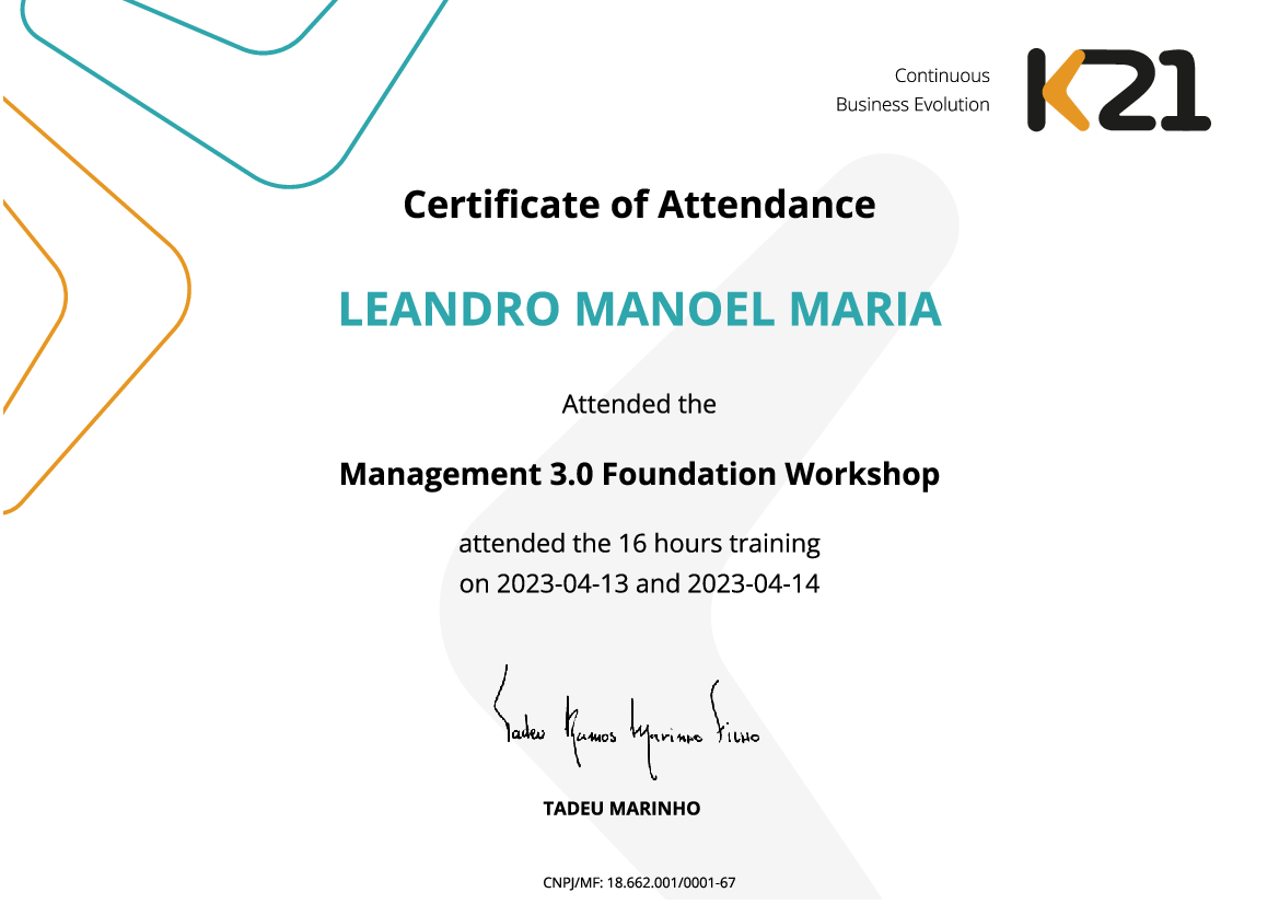Certificado K21